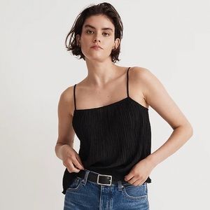 Madewell Plissé Crop Cami Tank